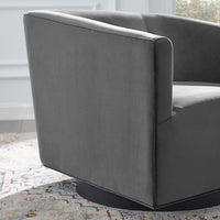 Twiddle Accent Lounge Performance Velvet Swivel Chair - living-essentials