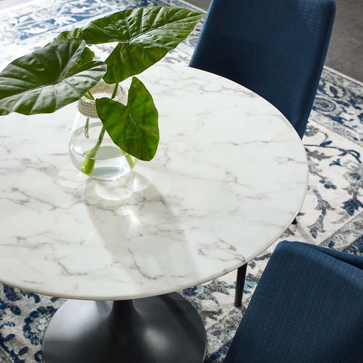 Tulip 36" Round Artificial Marble Dining Table - living-essentials