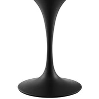 Tulip Style 48" Oval Wood Top Dining Table in Black White - living-essentials