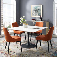 Tulip 47" Square Wood Top Dining Table - living-essentials