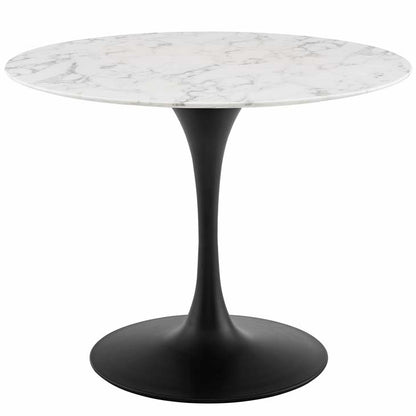 Tulip 40" Round Artificial Marble Dining Table - living-essentials