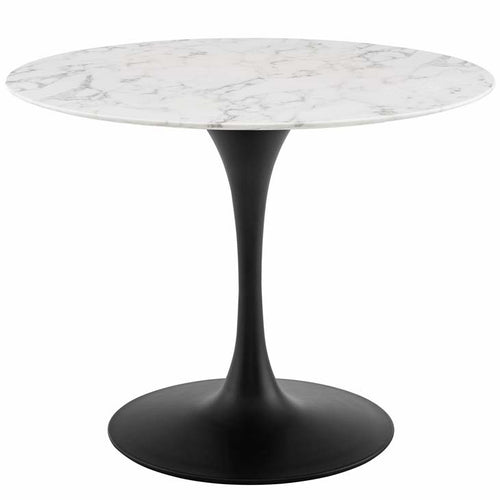 Tulip 40" Round Artificial Marble Dining Table - living-essentials
