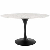 Tulip 54" Oval Artificial Marble Dining Table - living-essentials