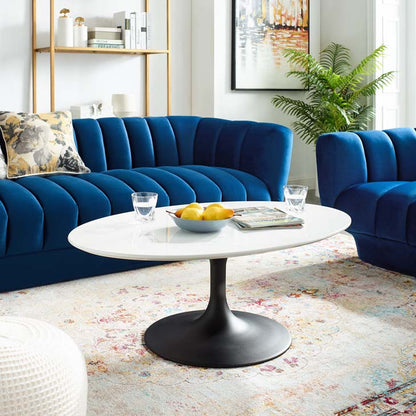 Tulip 42" Oval-Shaped Wood Coffee Table - living-essentials