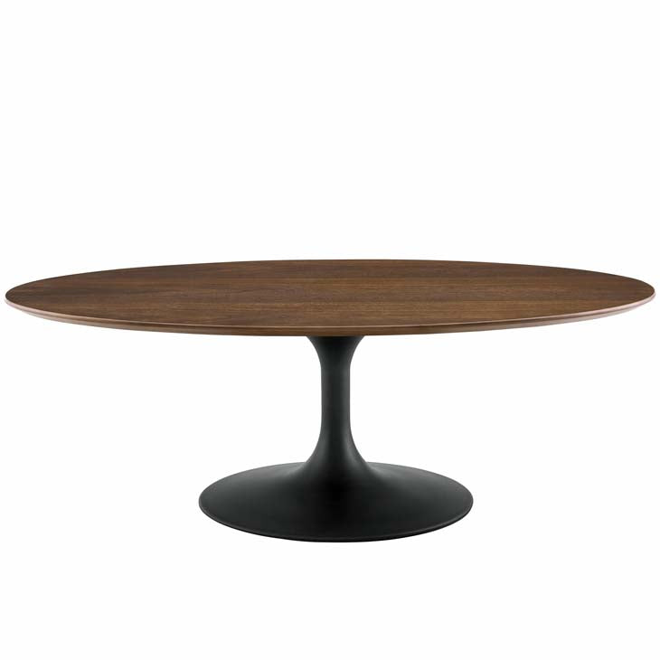 Tulip 48" Oval-Shaped Walnut Coffee Table - living-essentials