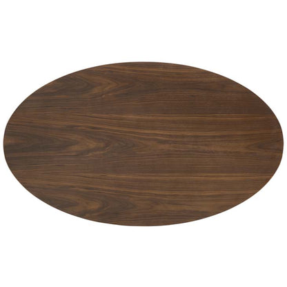 Tulip 48" Oval-Shaped Walnut Coffee Table - living-essentials