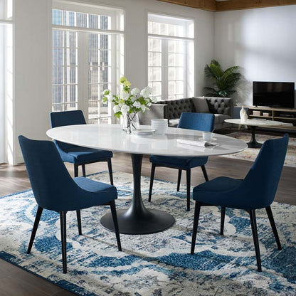Tulip 78" Oval Wood Dining Table - living-essentials