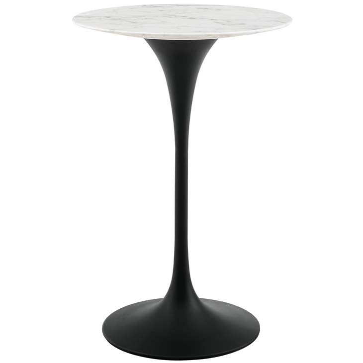 Tulip 28" Round Artificial Marble Bar Table - living-essentials