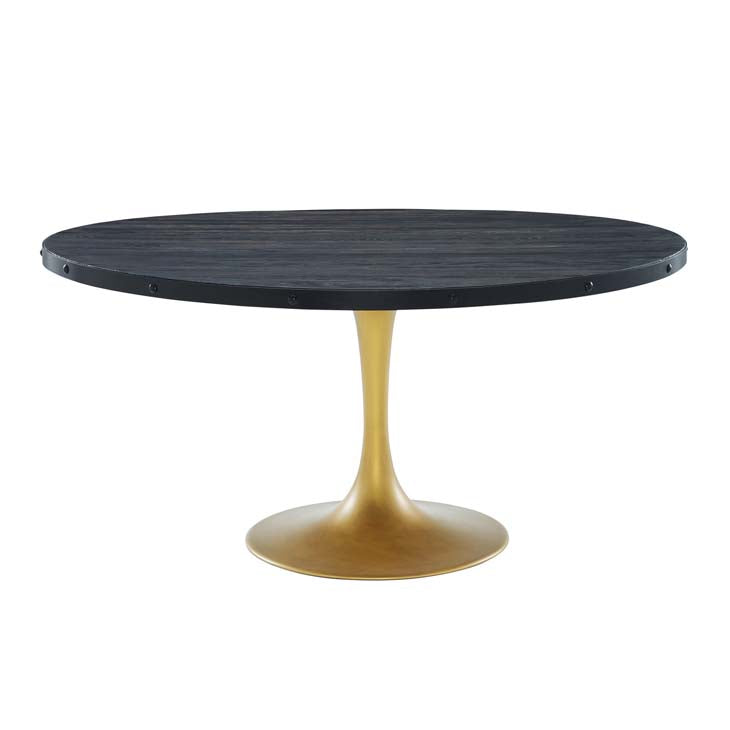 Drive 60" Round Wood Top Dining Table - living-essentials