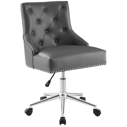 Aubrey Tufted Button Swivel Artificial Leather Office Chair - living-essentials