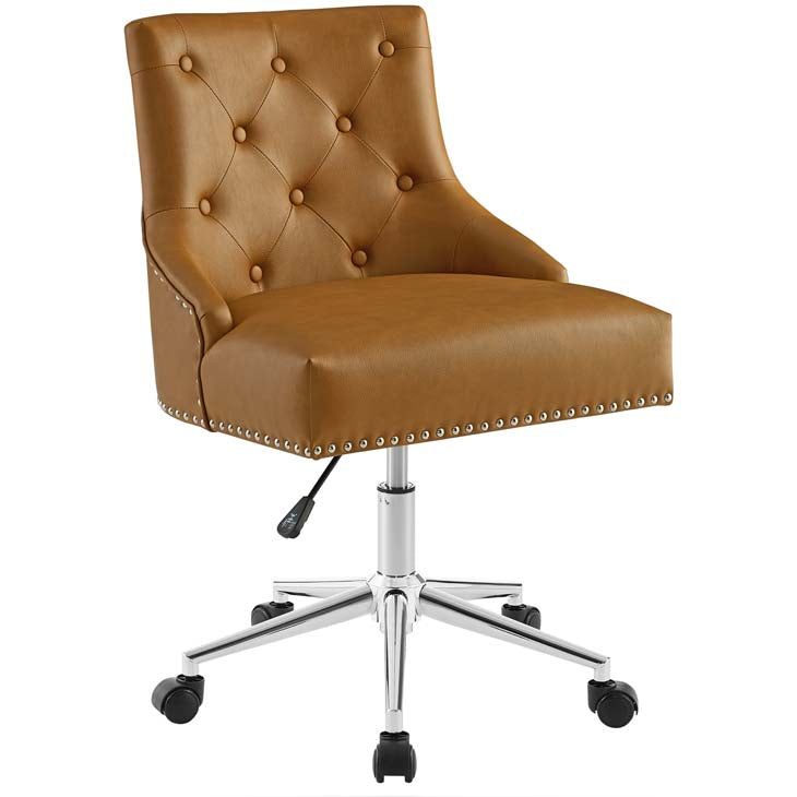 Aubrey Tufted Button Swivel Artificial Leather Office Chair - living-essentials