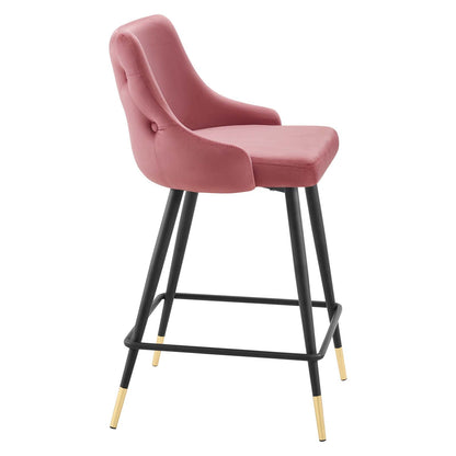 Avril Performance Velvet Counter Bar Stool