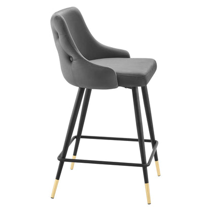 Avril Performance Velvet Counter Bar Stool