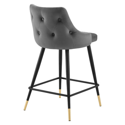 Avril Performance Velvet Counter Bar Stool