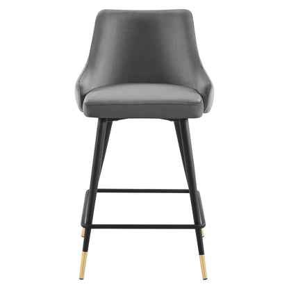 Avril Performance Velvet Counter Bar Stool