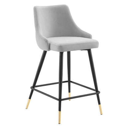 Avril Performance Velvet Counter Bar Stool