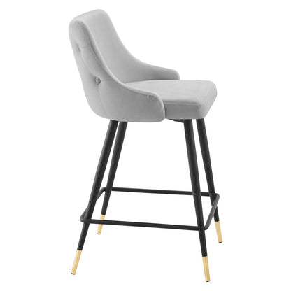Avril Performance Velvet Counter Bar Stool