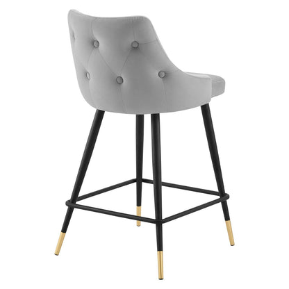 Avril Performance Velvet Counter Bar Stool