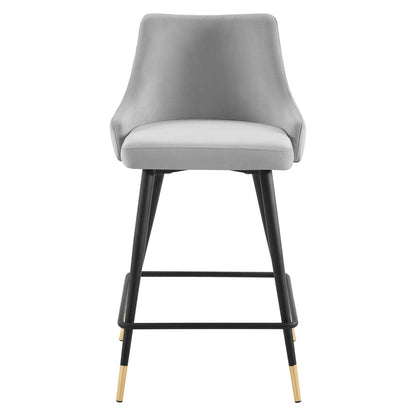 Avril Performance Velvet Counter Bar Stool