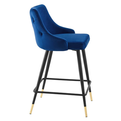 Avril Performance Velvet Counter Bar Stool