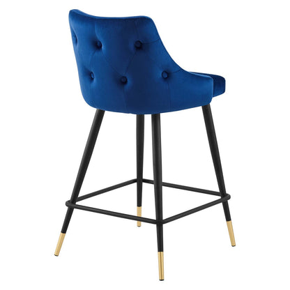 Avril Performance Velvet Counter Bar Stool