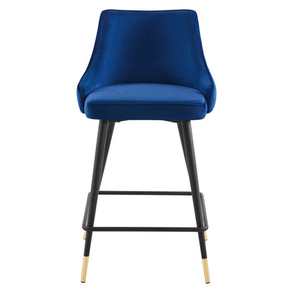 Avril Performance Velvet Counter Bar Stool