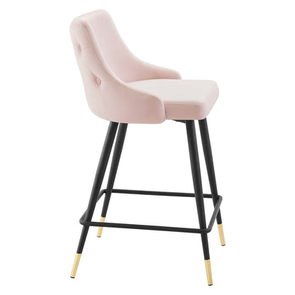 Avril Performance Velvet Counter Bar Stool