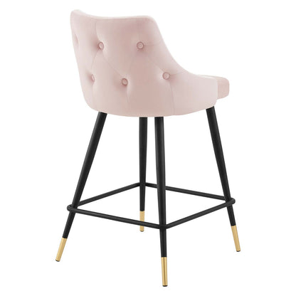 Avril Performance Velvet Counter Bar Stool