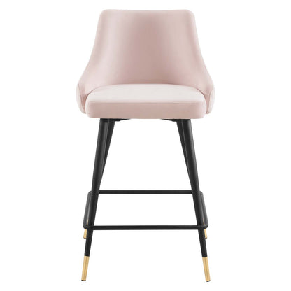 Avril Performance Velvet Counter Bar Stool