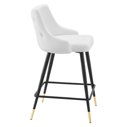 Avril Performance Velvet Counter Bar Stool