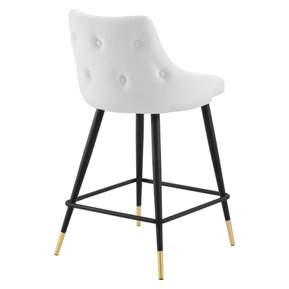 Avril Performance Velvet Counter Bar Stool