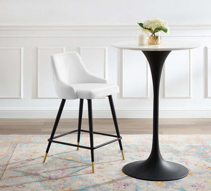 Avril Performance Velvet Counter Bar Stool