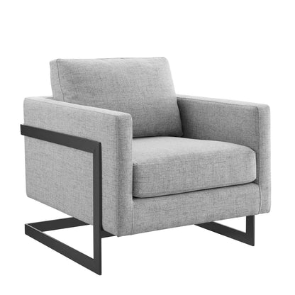 Everett Upholstered Fabric Accent Chair