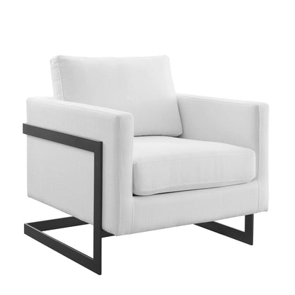 Everett Upholstered Fabric Accent Chair