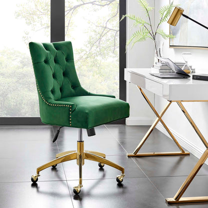 Xia Tufted Performance Velvet Office Chair