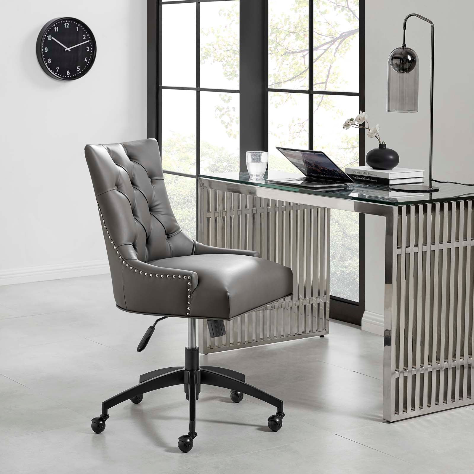 Everett upholstered discount swivel desk chair