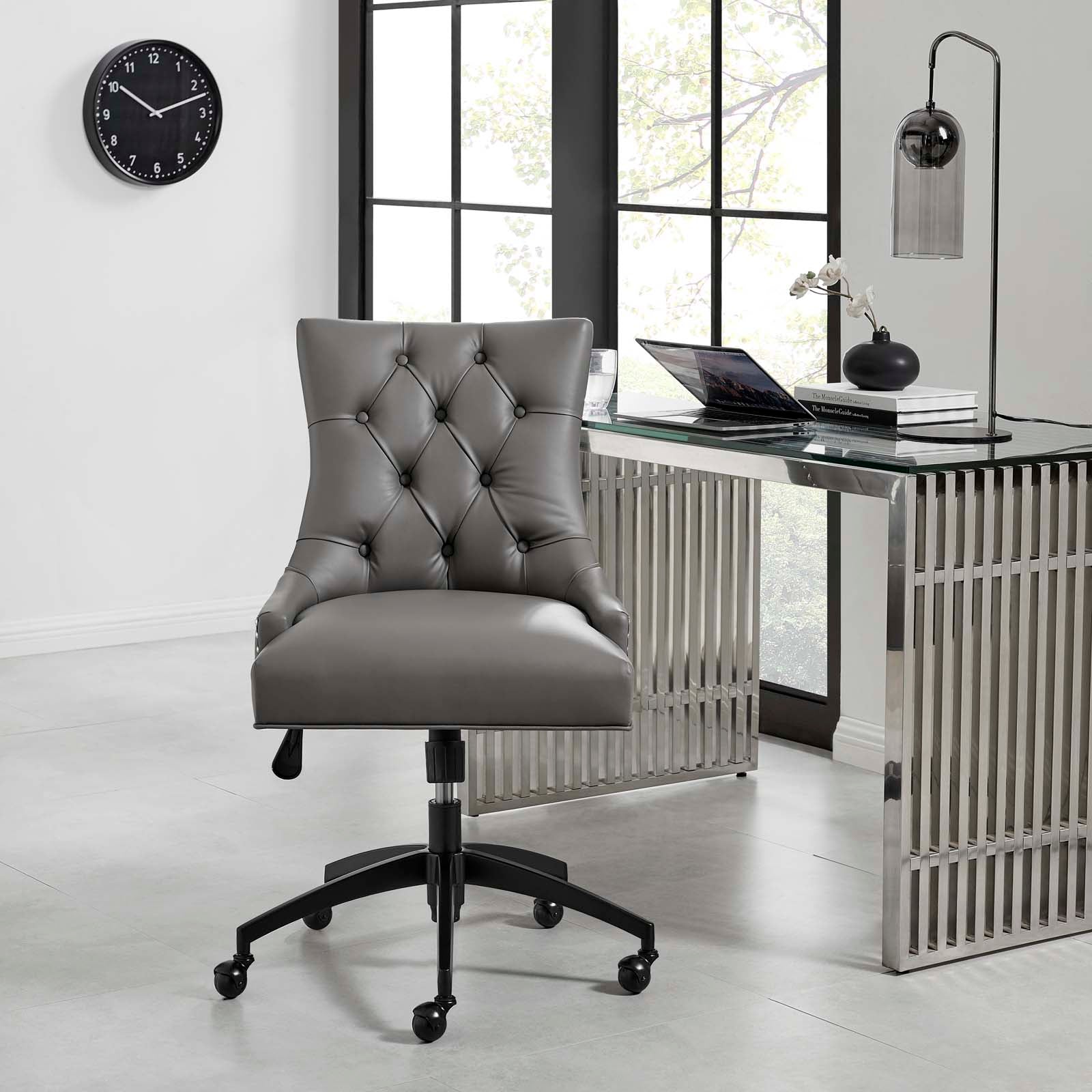 Xia Tufted Vegan Leather Office Chair