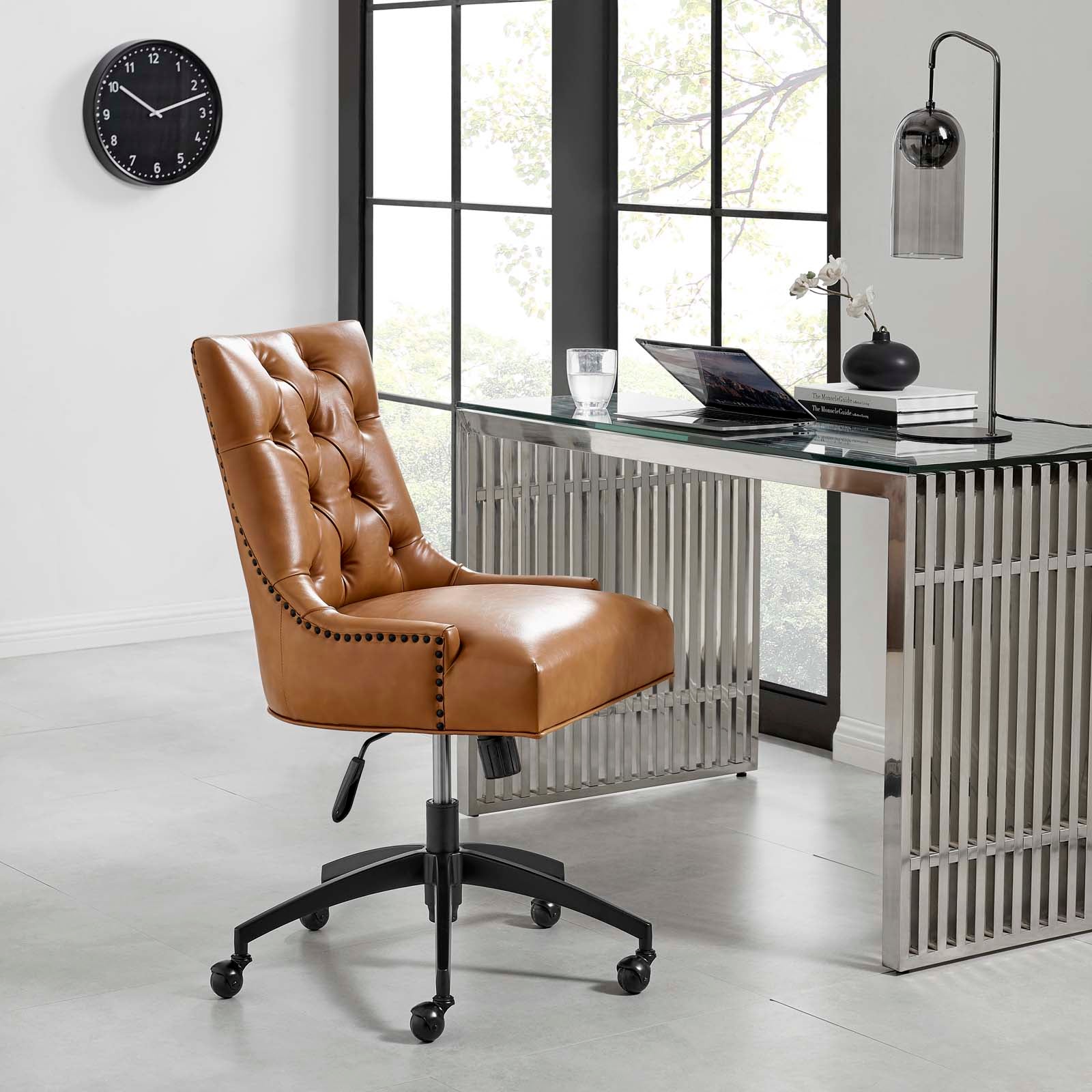 Xia Tufted Vegan Leather Office Chair