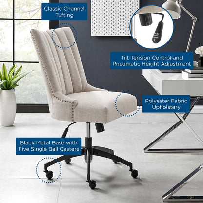 Harrington Channel Tufted Fabric Office Chair