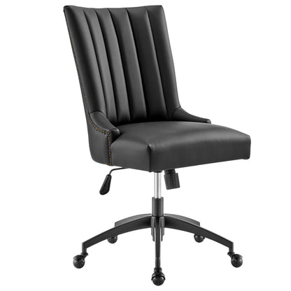 Harrington Channel Tufted Vegan Leather Office Chair