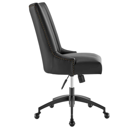 Harrington Channel Tufted Vegan Leather Office Chair