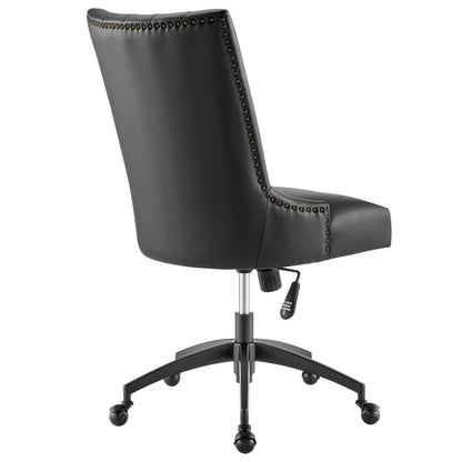 Harrington Channel Tufted Vegan Leather Office Chair