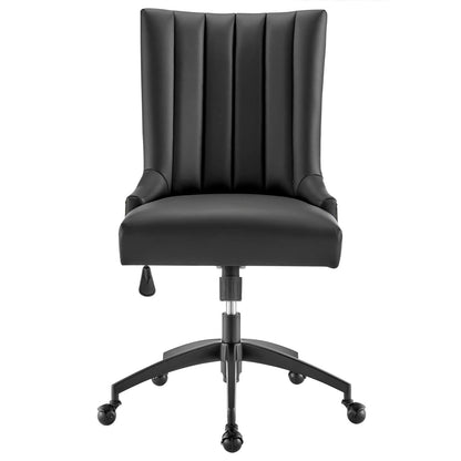 Harrington Channel Tufted Vegan Leather Office Chair