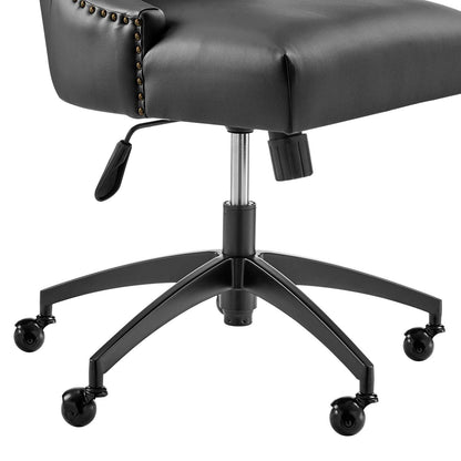 Harrington Channel Tufted Vegan Leather Office Chair