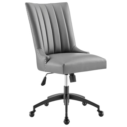 Harrington Channel Tufted Vegan Leather Office Chair