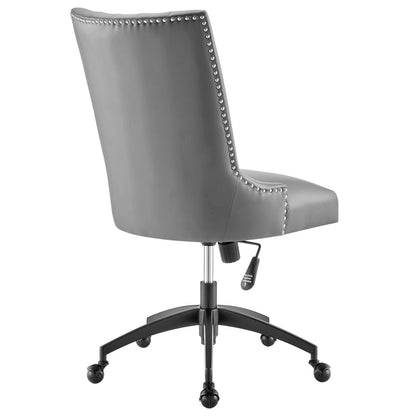 Harrington Channel Tufted Vegan Leather Office Chair