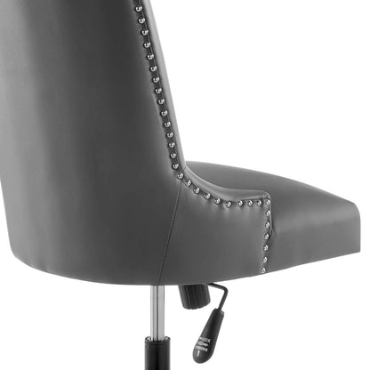 Harrington Channel Tufted Vegan Leather Office Chair