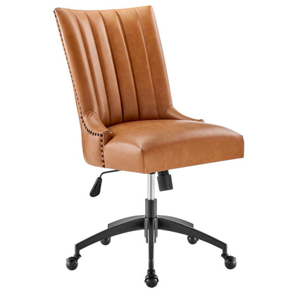 Harrington Channel Tufted Vegan Leather Office Chair