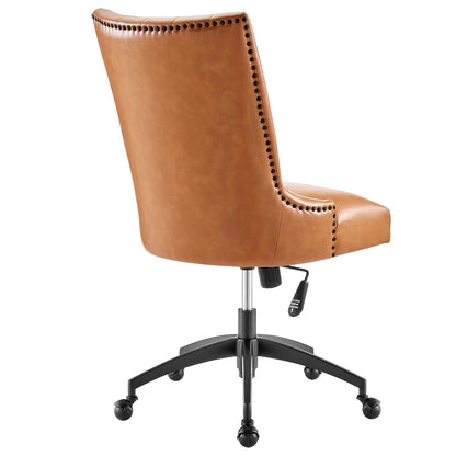 Harrington Channel Tufted Vegan Leather Office Chair