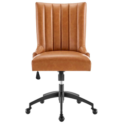 Harrington Channel Tufted Vegan Leather Office Chair
